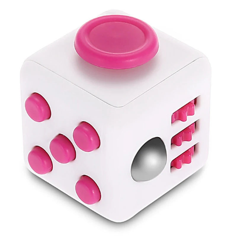 Solid Color Fidget Decompression Dice | Infinite Rubik Cube for Stress and Anxiety Rel close-up view