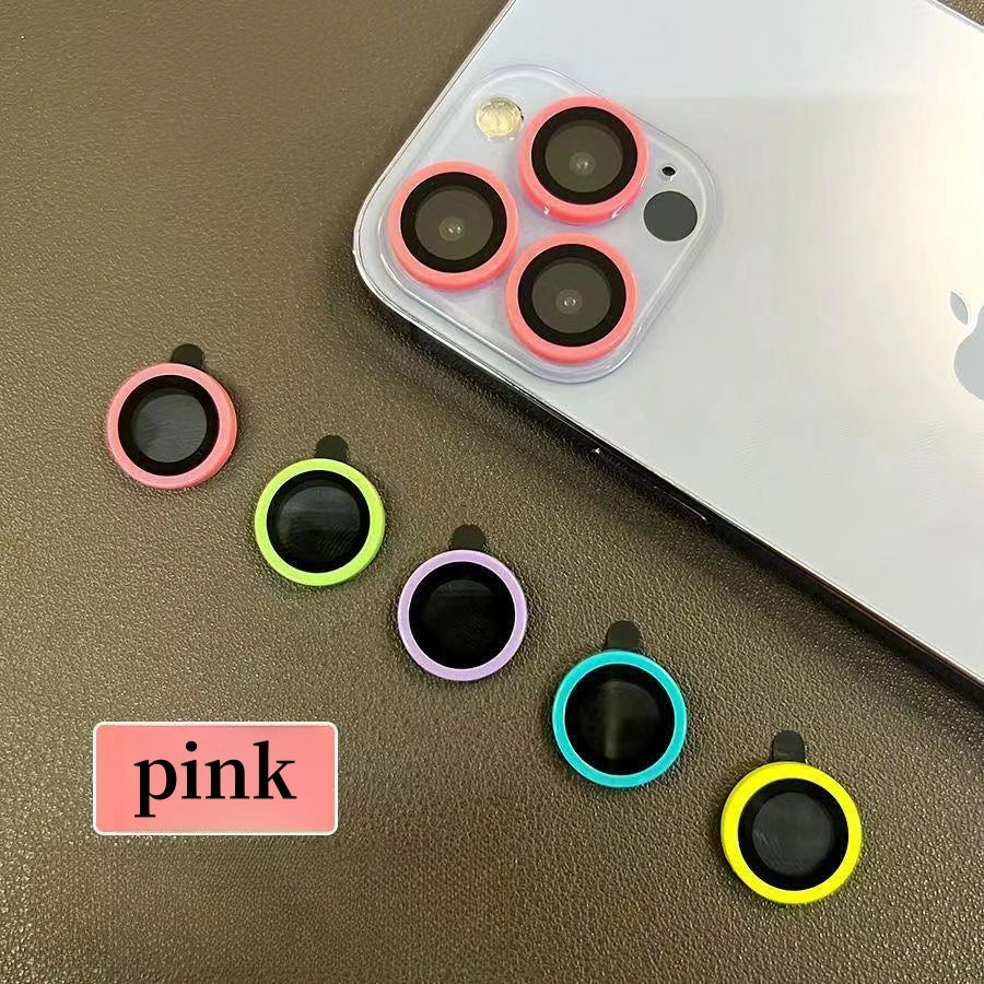 Luminous Ceramic Camera Protector Film For IPhone 14 13 12 11 15 Pro Max 14 Plus 12 13 close-up view