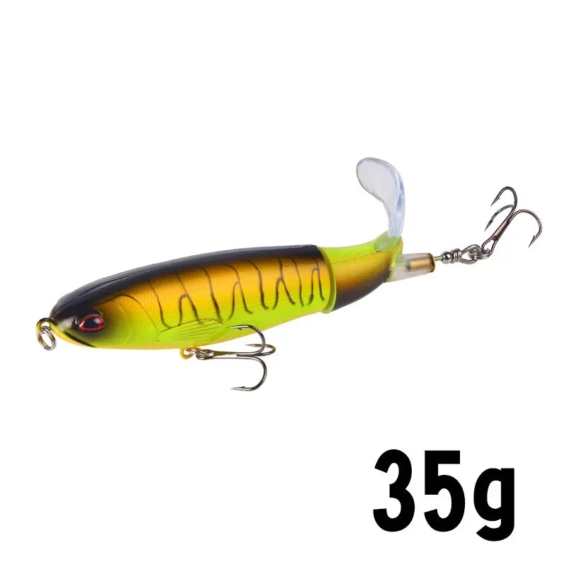 1 Pcs 10cm/14cm Topwater Fishing Lure Whopper Popper Artificial Bait Hard Plopper Soft close-up view