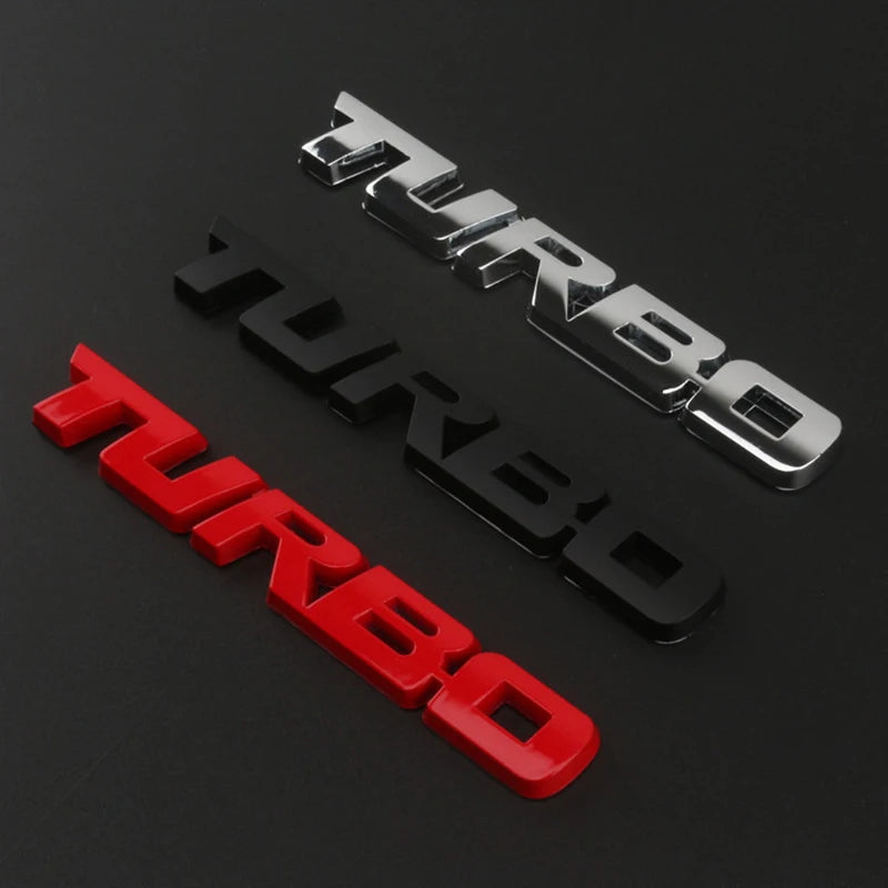 Turbocharged Metal Alloy 3D Car Sticker Badge - Onlytenbucks.com