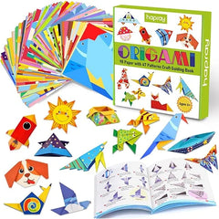 Origami Paper Set 54 Sheets | Double-Sided Folding Paper with Instructions