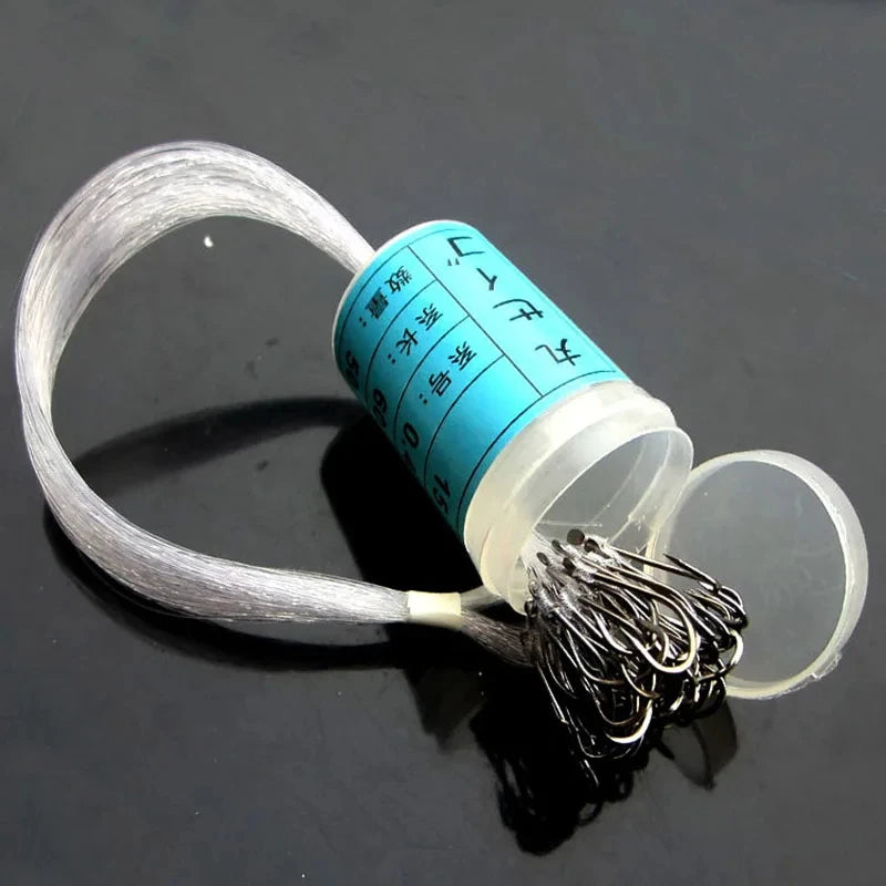 50pcs Barreled Fishing Hooks for Freshwater and Saltwater Fishing additional angle