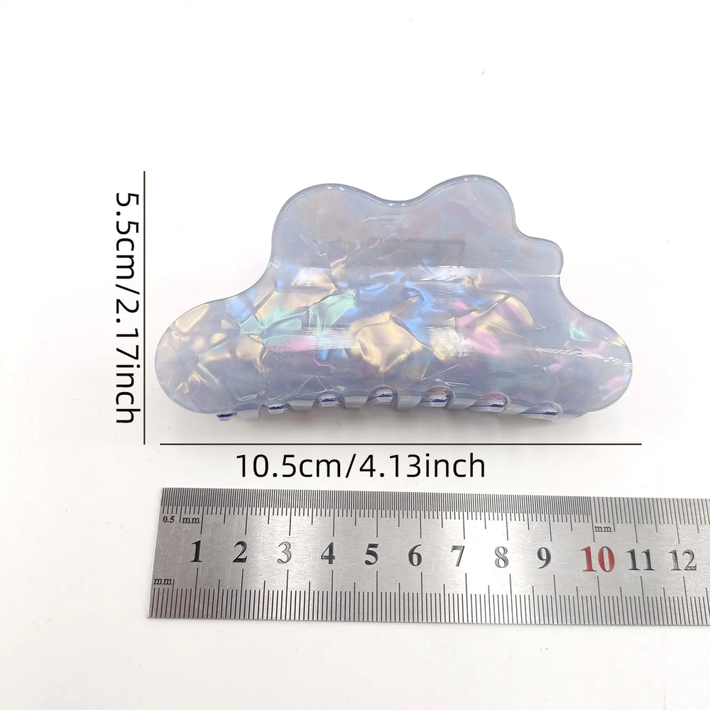 Fantasy Color Mermaid Color Cloud Shape Hair Clip Grab Clip Imitation Acetate Hair Clip detail view
