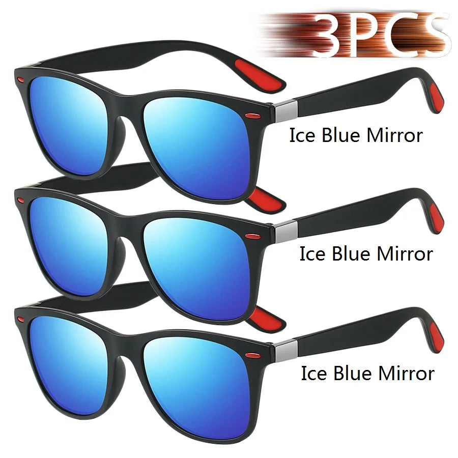 Square Unisex Driving Fishing Sunglasses Men Women Brand Designer Sun Glasses Anti-Gl lifestyle view