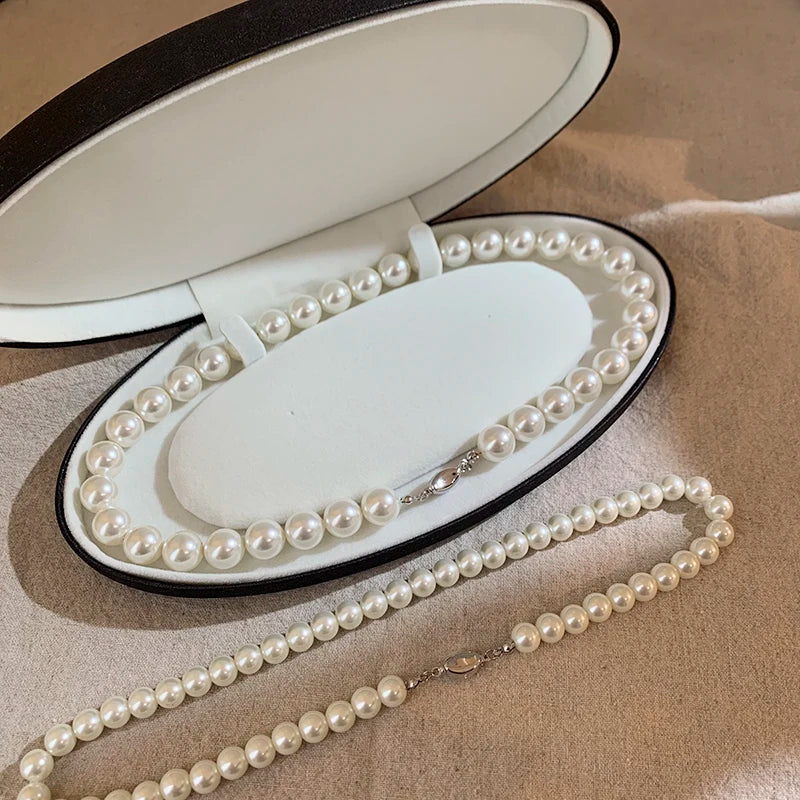 Taoya Imitation Pearl Beaded Necklace | Classic Fashion Jewelry for Women detail view