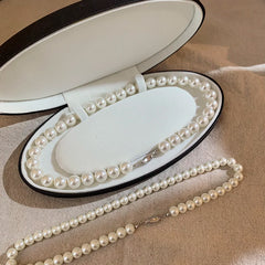 Taoya Imitation Pearl Beaded Necklace | Classic Fashion Jewelry for Women detail view