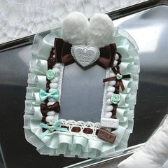 Cute Rabbit Ears Lace Ribbon Badge Holder Itabag Decoration Fill Badge Holder Handmade B detail view