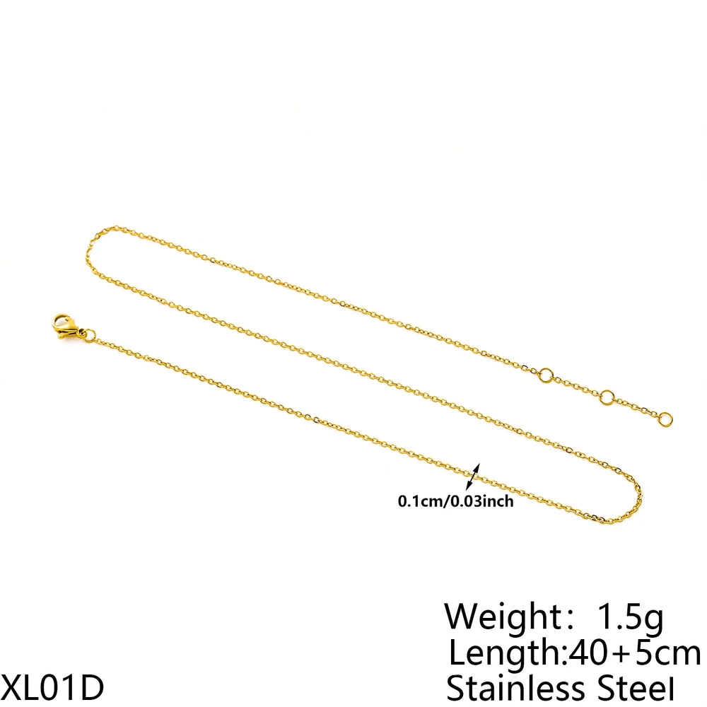 Dainty Gold Layered Bead Chain Necklace | Stainless Steel Star Pendant Jewelry alternate view