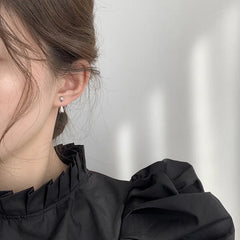FTCY Water Drop Earrings For Women Irregular Geometry Claw Stud Earrings Luxury Korean close-up view