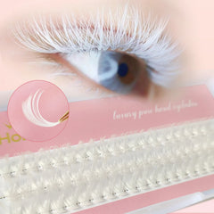 Honey Eyelash 40D White Cluster Eyelash Hot Melt DIY Pure White Wedding Lash Party Makeup Winter Christmas Eyelashes