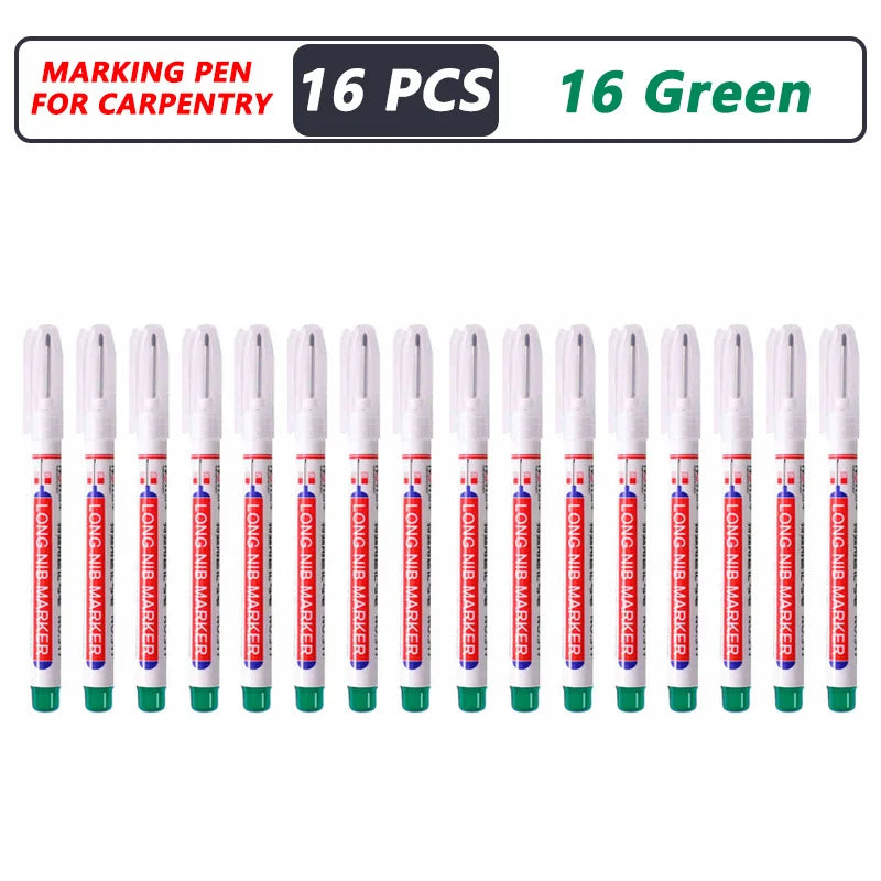 Deep Hole Long Nib Markers for Metal Wood Tile | 8-Pack Waterproof Marking Pens additional angle