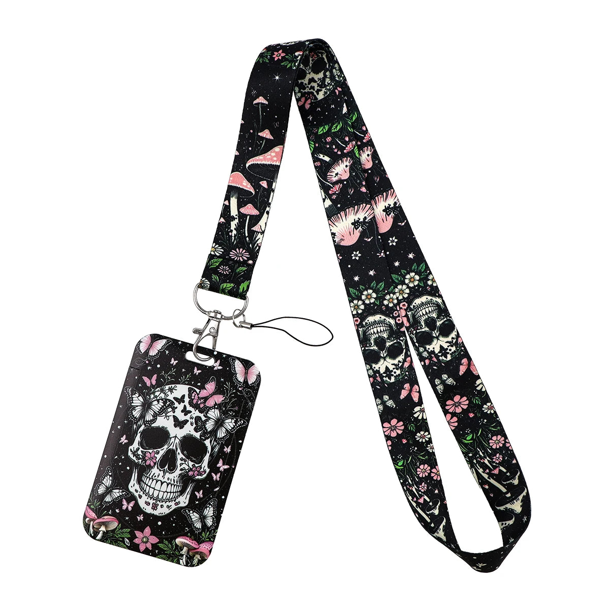 Human Skeleton Lanyard Card Holder Neck Strap for key ID Card Phone Straps Badge Holder detail view