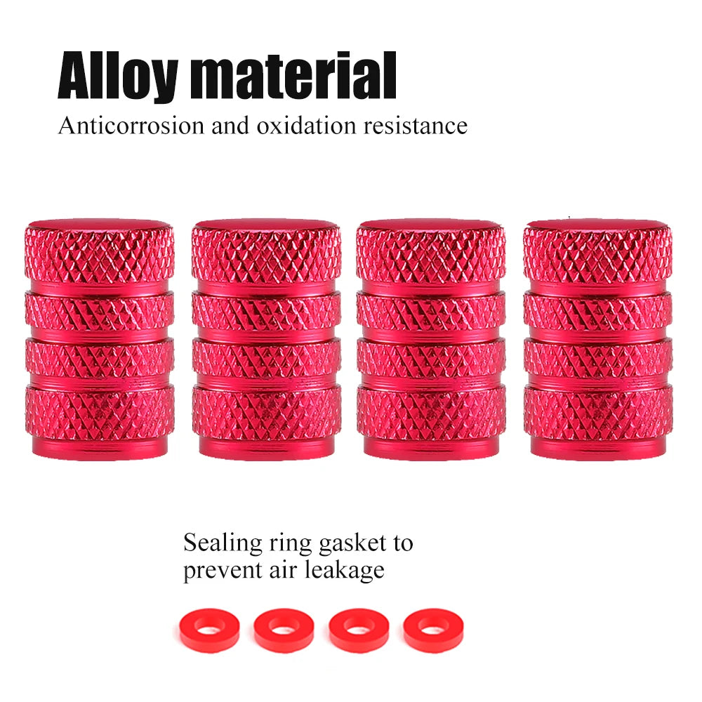 Aluminum Tire Valve Caps, Dustproof Stem Covers for Car Truck Bike lifestyle view