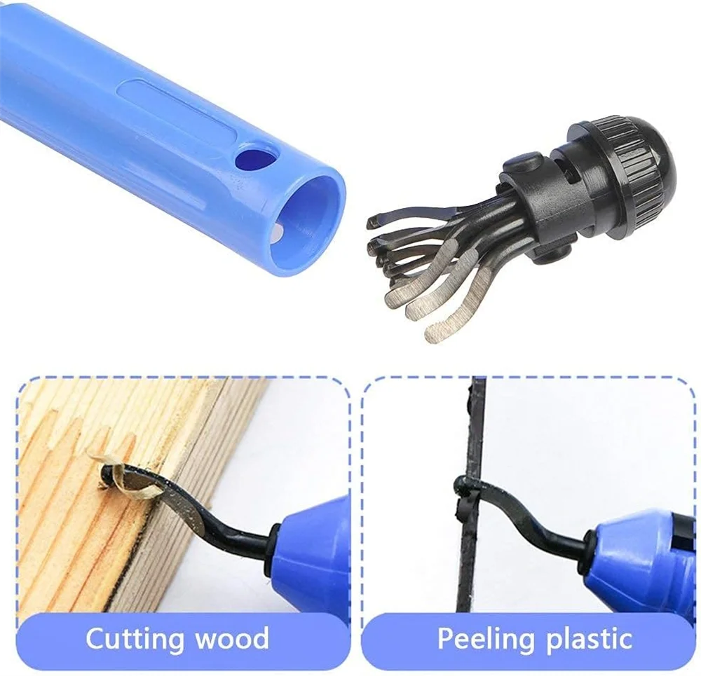 Easy-to-Use NB1100 Deburring Scraper, Hand Trimming Knife with Aluminum Alloy Handle & close-up view