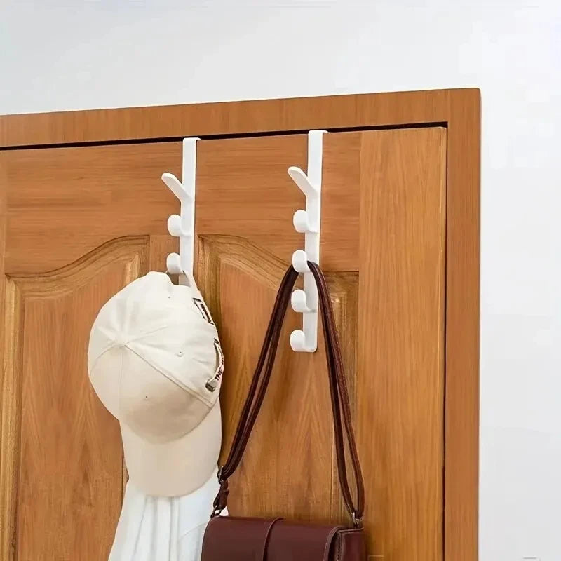 1pc Bedroom Door Hanger Clothes Hanging Rack Over The Door Plastic Home Storage Organ alternate view