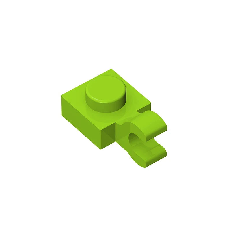 PLATE 1X1 W/HOLDER VERTICAL Building Block | Compatible with Lego 6019 61252 close-up view