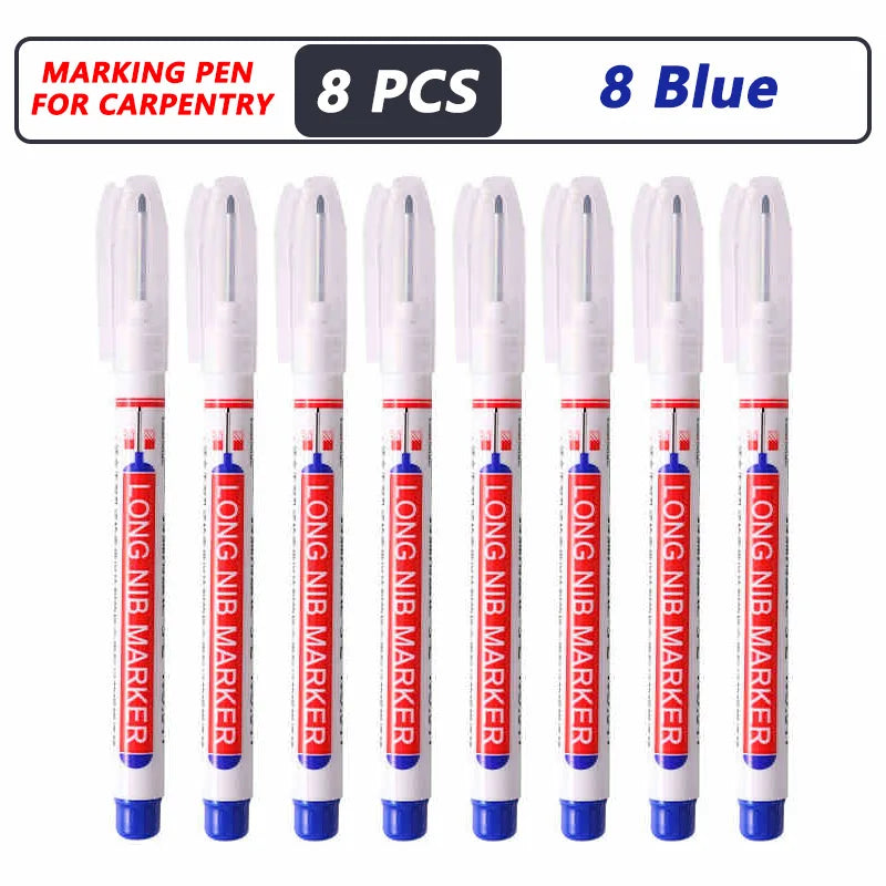 Deep Hole Long Nib Markers for Metal Wood Tile | 8-Pack Waterproof Marking Pens lifestyle view