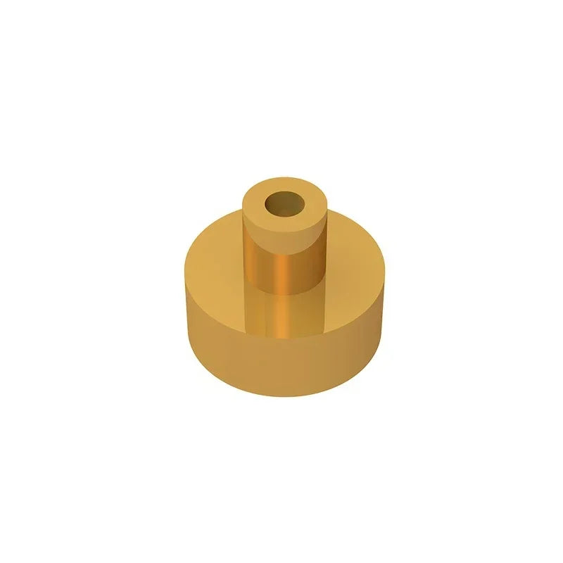 Gobricks Tile Round 1x1 with Bar and Pin Holder | Compatible Building Block additional angle