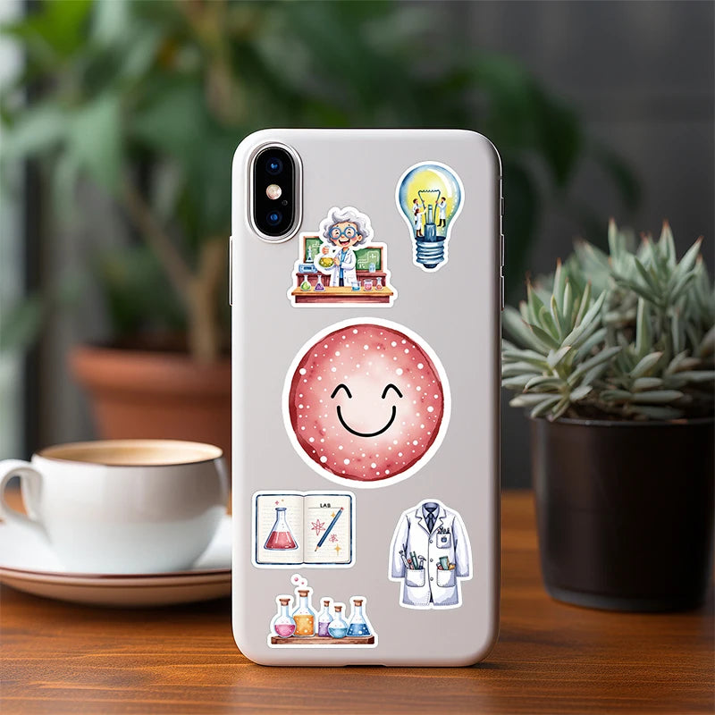 50PCS Natural Sciences Stickers Pack | Chemistry, Biology, Physics Decor for Classroo lifestyle view
