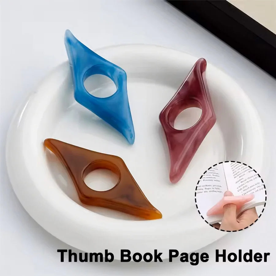 1pc Solid Color Book Page Holder, Creative Portable Thumb Book Page Holder For Readin alternate view