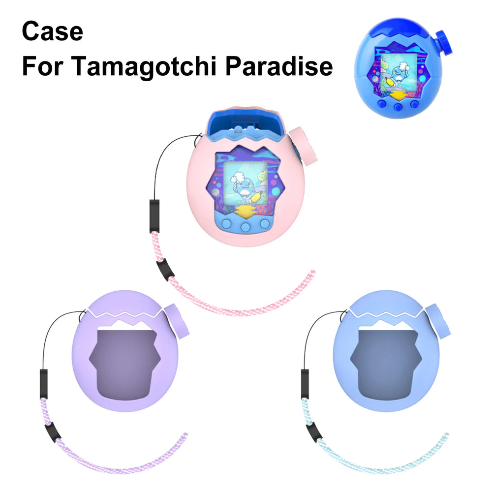 Silicone Cover with Thumb Grips and Lanyard | Soft Full Body Case for Tamagotchi Para lifestyle view