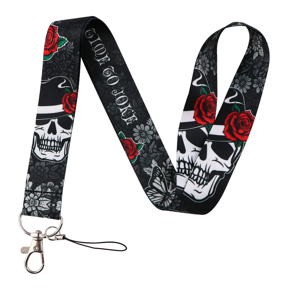 Human Skeleton Lanyard Card Holder Neck Strap for key ID Card Phone Straps Badge Hold alternate view