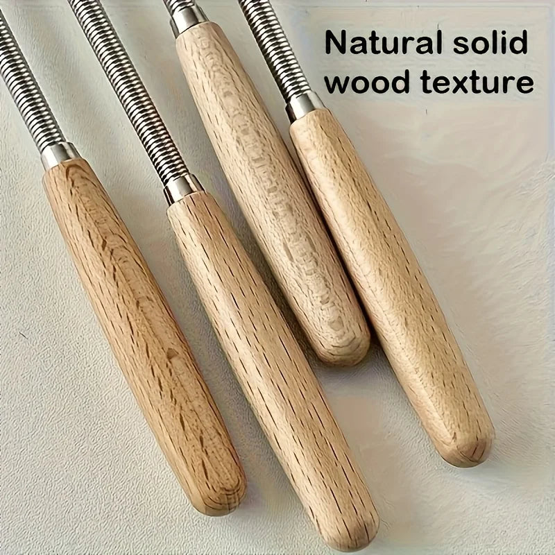 Whisk Set with Solid Wood Handles | Stainless Steel Kitchen Mixer lifestyle view
