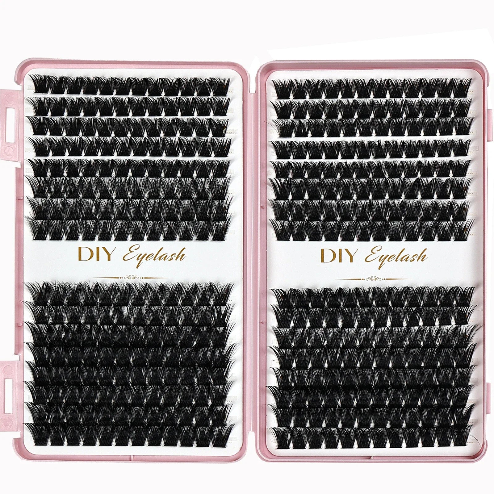 384pcs Cluster Lashes Mixed Tray | DIY Natural Look Eyelash Extension additional angle