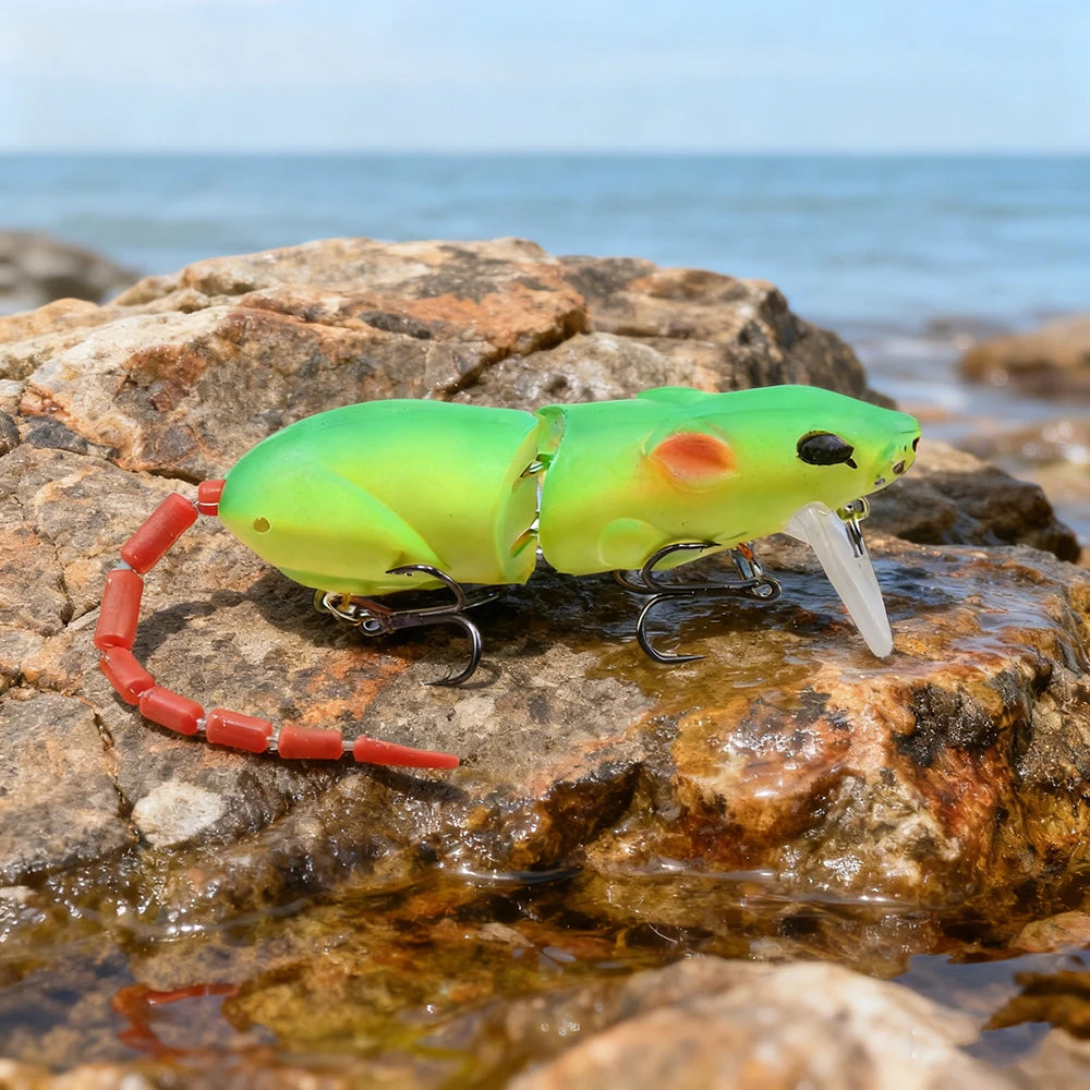 15.5CM Mouse Lure Artificial Plastic Mouse Fishing Lure Swimbait Rat Pike Bass Minnow lifestyle view