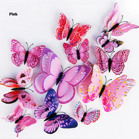 3D Butterfly Wall Stickers | 12/24pcs Magnetic Decor for Refrigerator and Walls detail view