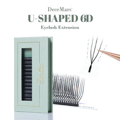 DeceMars U-Shaped 6D Eyelash Extensions | Salon Quality Synthetic Lashes