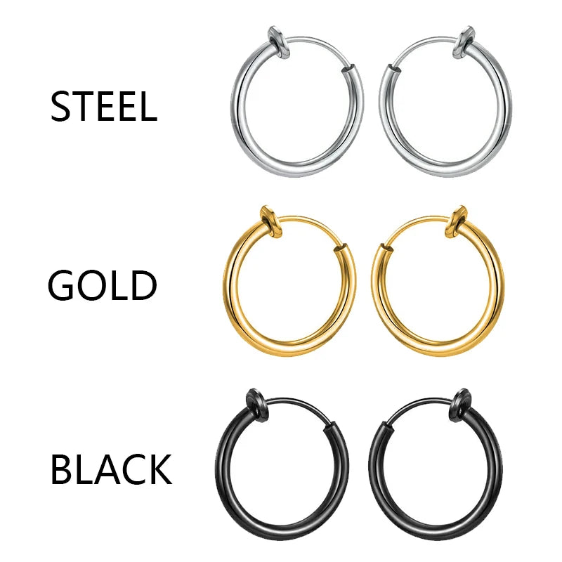 1 Pair Punk Clip On Earrings | No Hole Ear Cuff for Men and Women additional angle