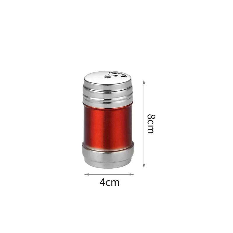 Stainless Steel Spice Jar | Rotating Cover Salt and Pepper Shaker for Barbecue and additional angle