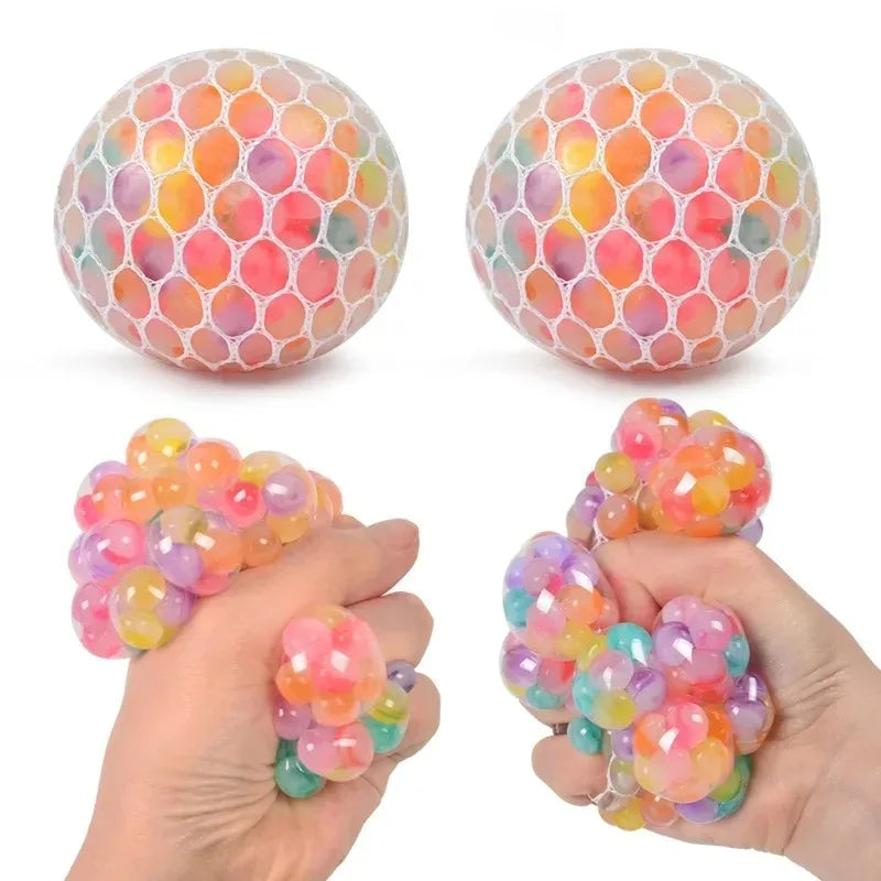 Rainbow Bead Stress Ball Squishy Balls Fidget for Adults Stress Relief Sensory Sticky alternate view
