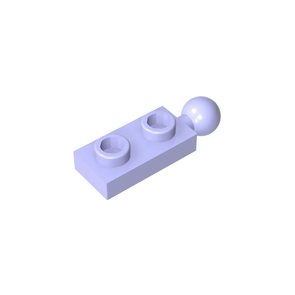 Gobricks GDS-852 Plate Modified 1 x 2 with Tow Ball on End | Building Block for DIY Crea detail view