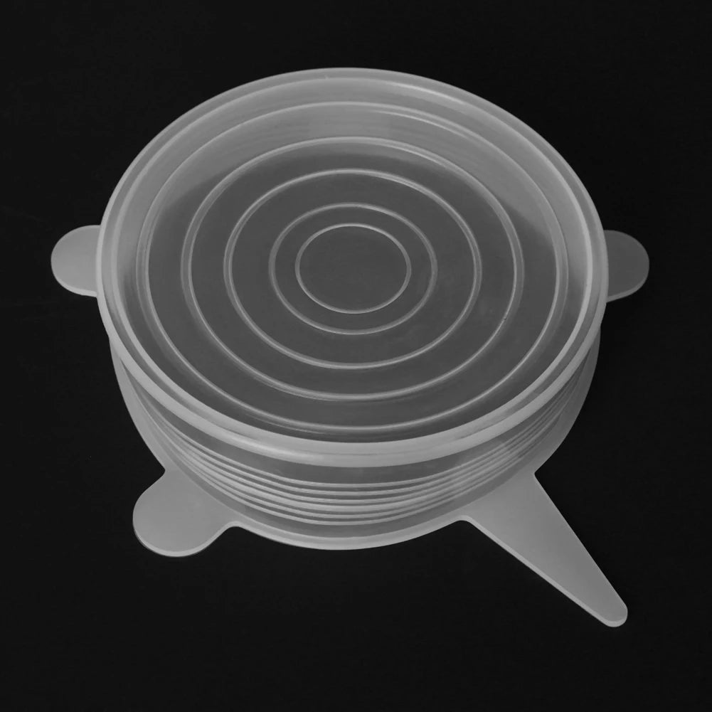 5-1Pcs Silicone Can Covers Reusable Small Silicone Stretch Lids Silicone Jar Lids Foo lifestyle view