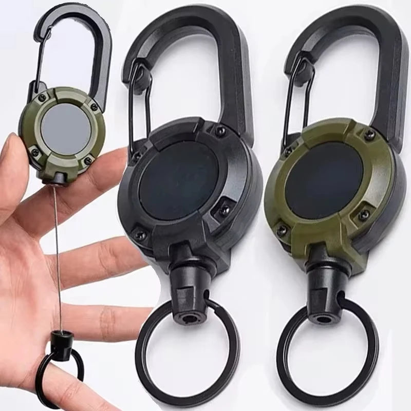 Spring Buckle Pull Reel Anti-theft Outdoor Sporty Key Ring Tool lifestyle view