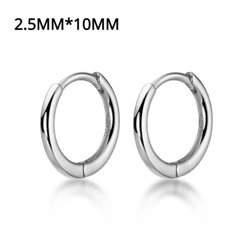 Unisex Punk Black Stainless Steel Hoop Earrings | Gothic Fake Earring Set alternate view