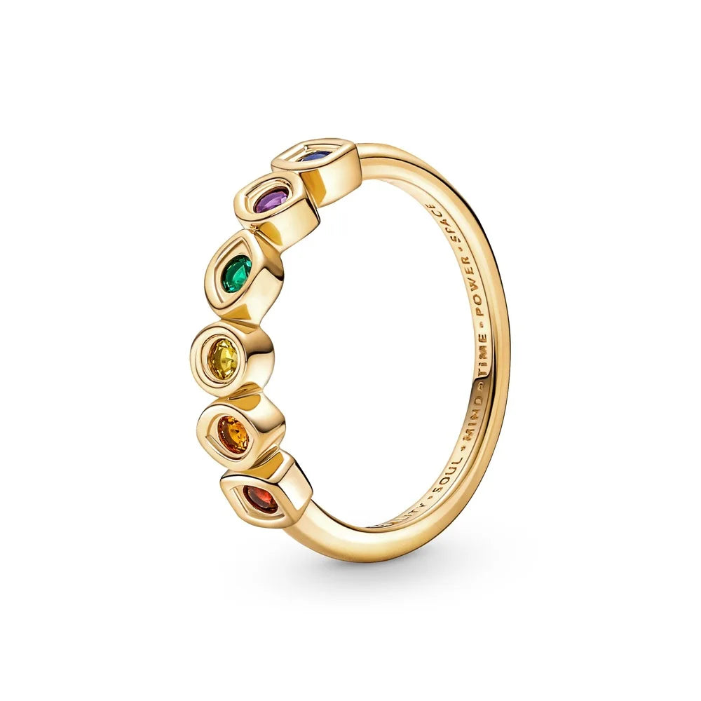 2025 Hot Selling Wholesale Gold Color Sun Heart Bow Size 6 7 8 9 Ring Rings For Trend alternate view