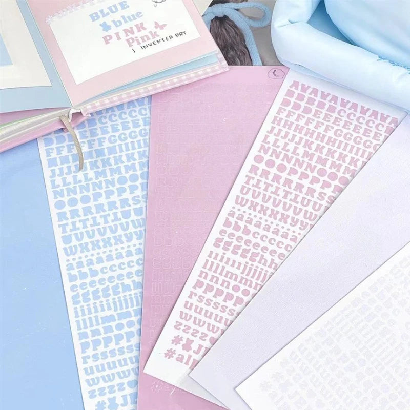 3pcs/set Korean Letter Scrapbook Sticker Set | DIY Decor for Kpop Photocard and Journ alternate view