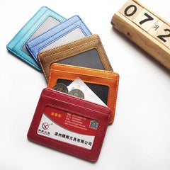 Thin PU Leather Mini Wallet | Slim Credit Card Holder for Men close-up view