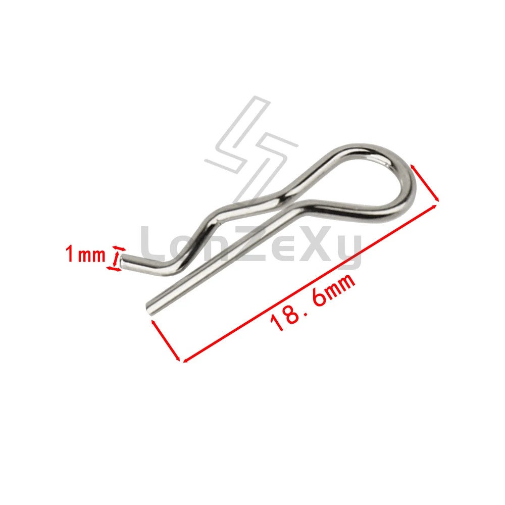 RC Car Body Shell Clip and Pin 304 Stainless Steel R Type lifestyle view