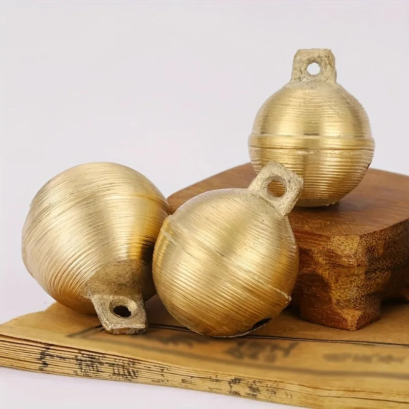 Vintage Brass Livestock Bell | Loud Retro Copper Bell for Cattle, Sheep, Horses lifestyle view