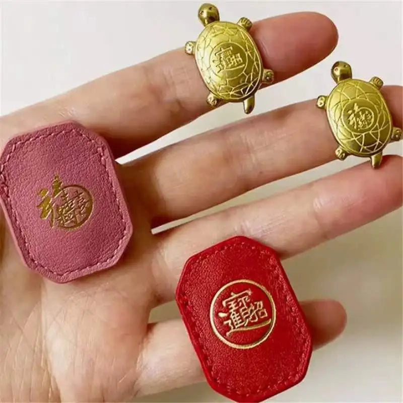 Cute Asakusa Turtle Small Golden Tortoise Guarding Praying Lucky Wealth Put It in Your close-up view