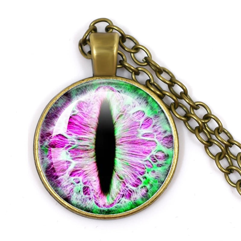Fashion Evil Eye Pendant Necklace | Trendy Glass Cabochon Jewelry Gift lifestyle view