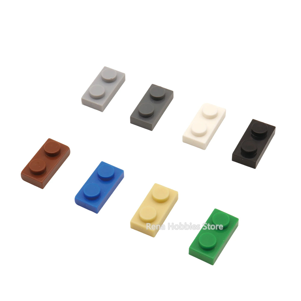 200PCS DIY Building Blocks Thin Figures Bricks 1x2 Dots | Educational Creative Toy Set close-up view