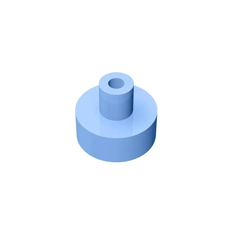 Gobricks Tile Round 1x1 with Bar and Pin Holder | Compatible Building Block alternate view