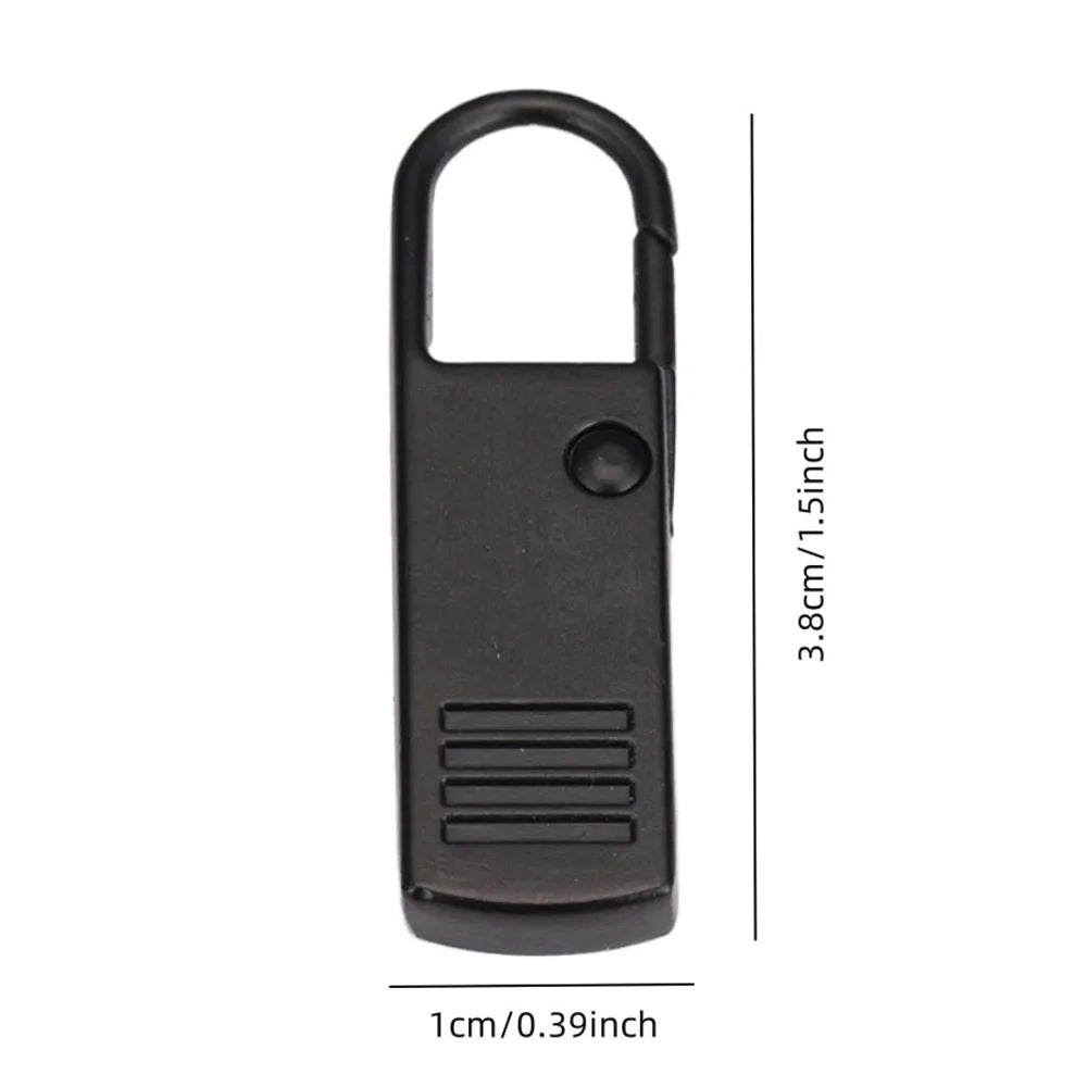 5pcs black Detachable Zipper Pull, Replacement Zipper Accs For jeans & Backpack, sewi alternate view
