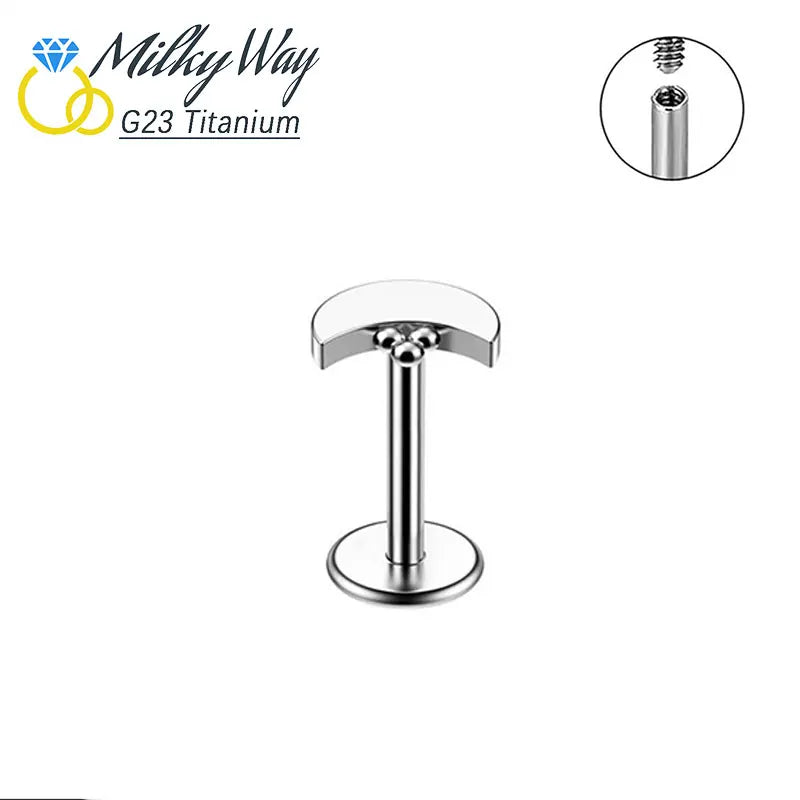 Nose Rings G23 Titanium Jewelry Labret Lip Studs Internally Threaded Earring Sexy E additional angle