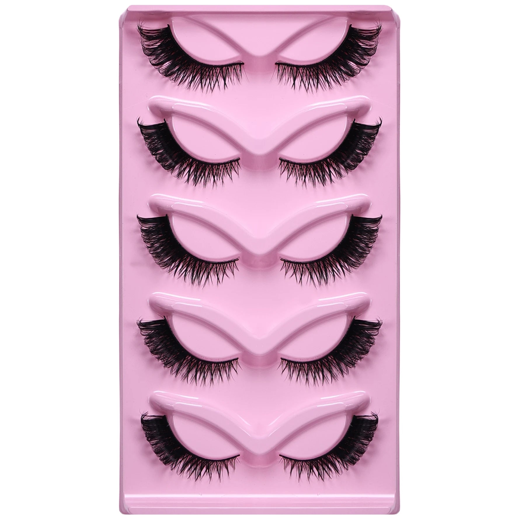 5 Pairs Cat Eye False Eyelashes Eye End Lengthening Long Curling Thick Fluffy All-match Comfortable Fake False Eyelashes